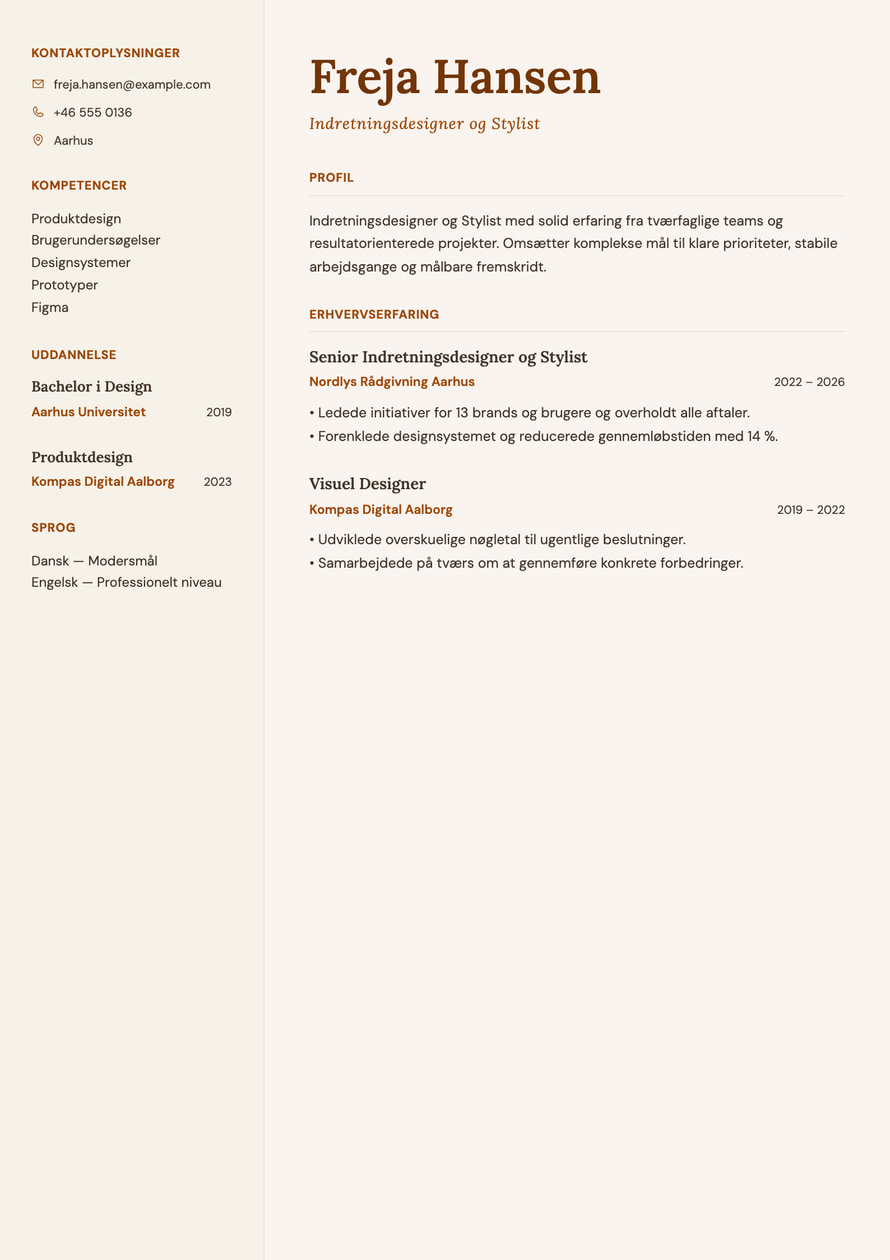 Artisan Lifestyle resume preview