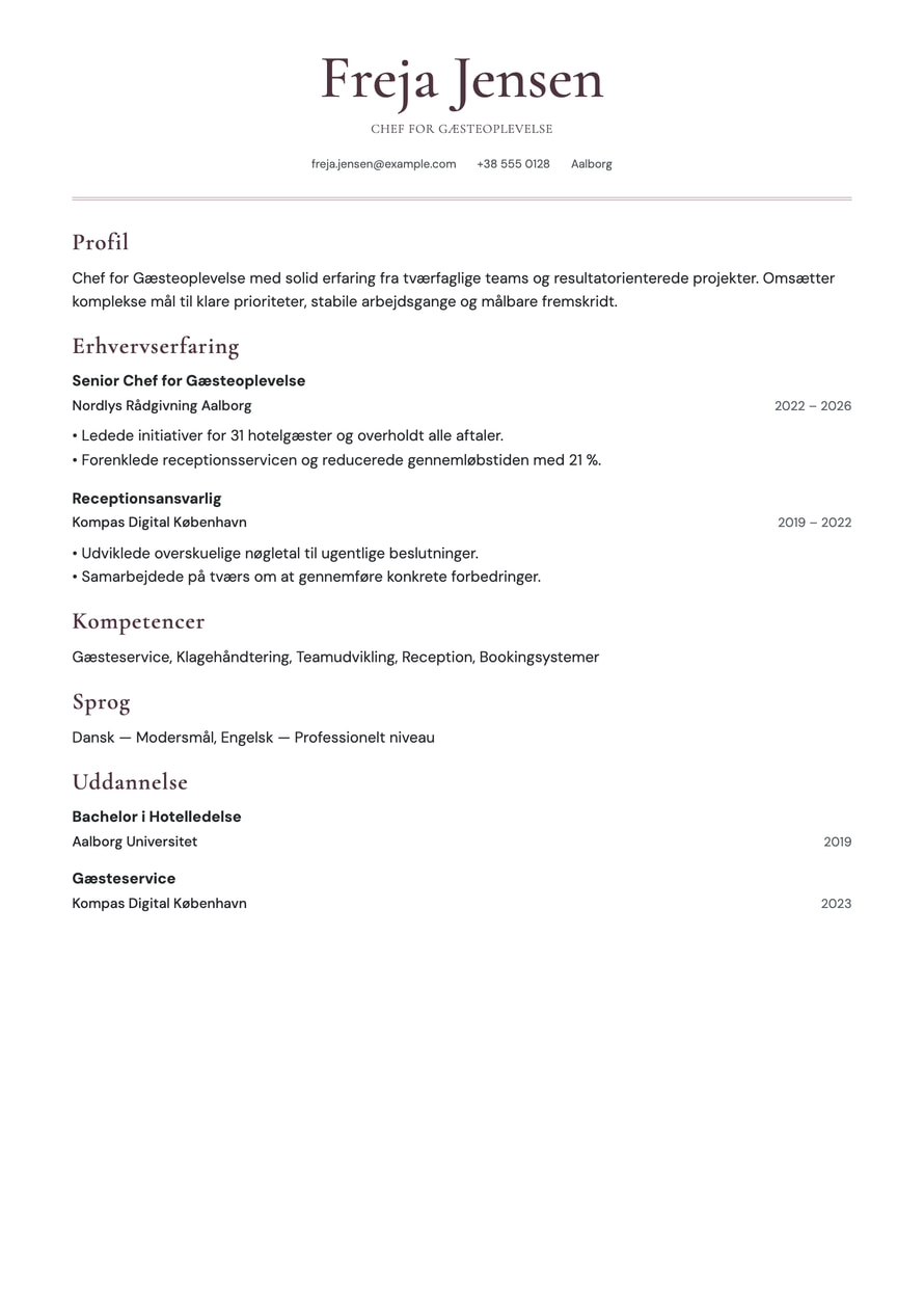 Maison resume preview