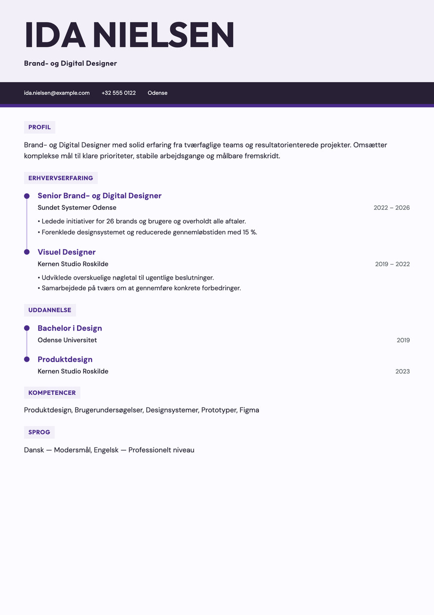 Offset resume preview