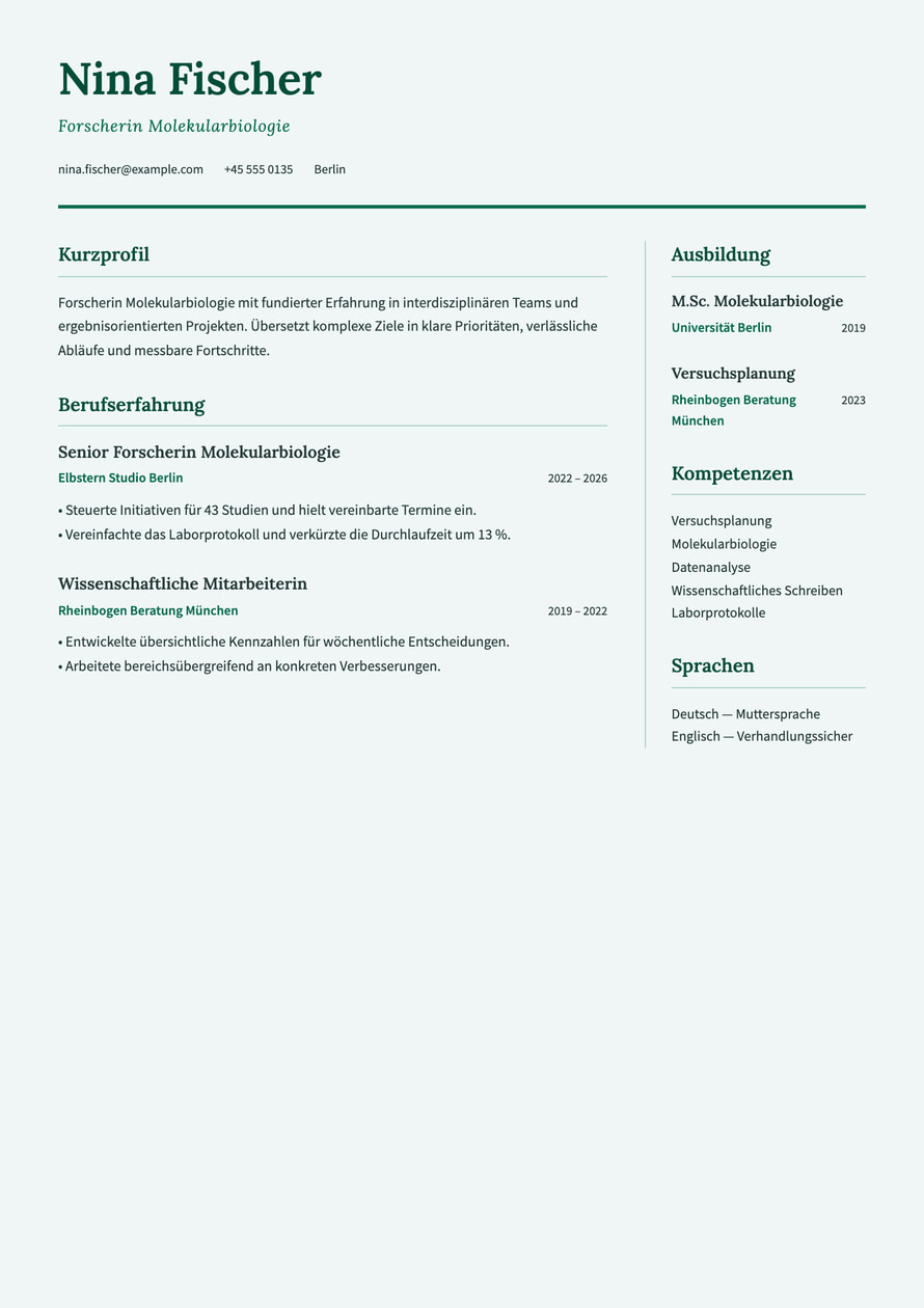 Research Academic resume preview