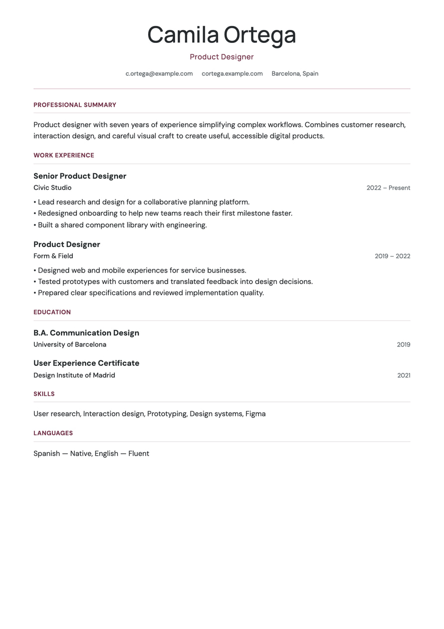 Atelier resume preview