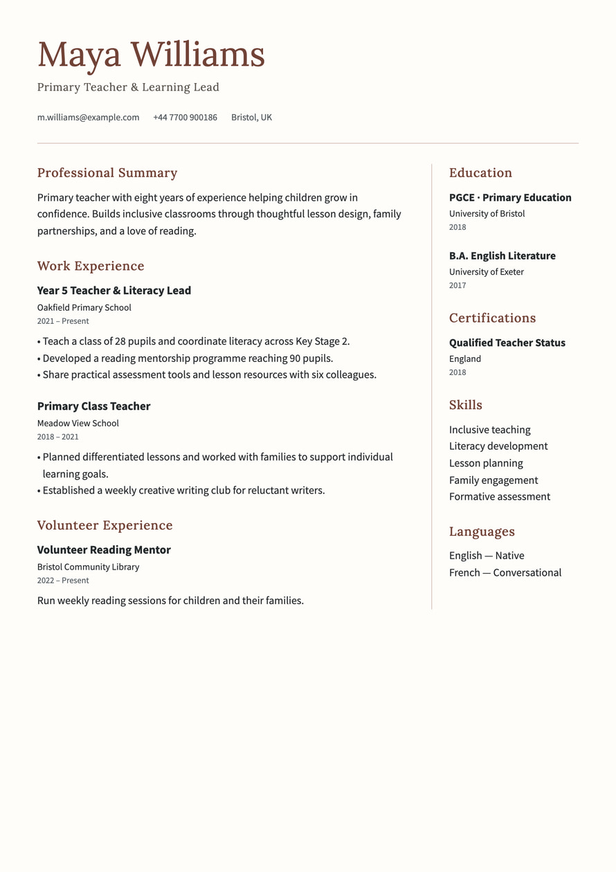 Kindred resume preview