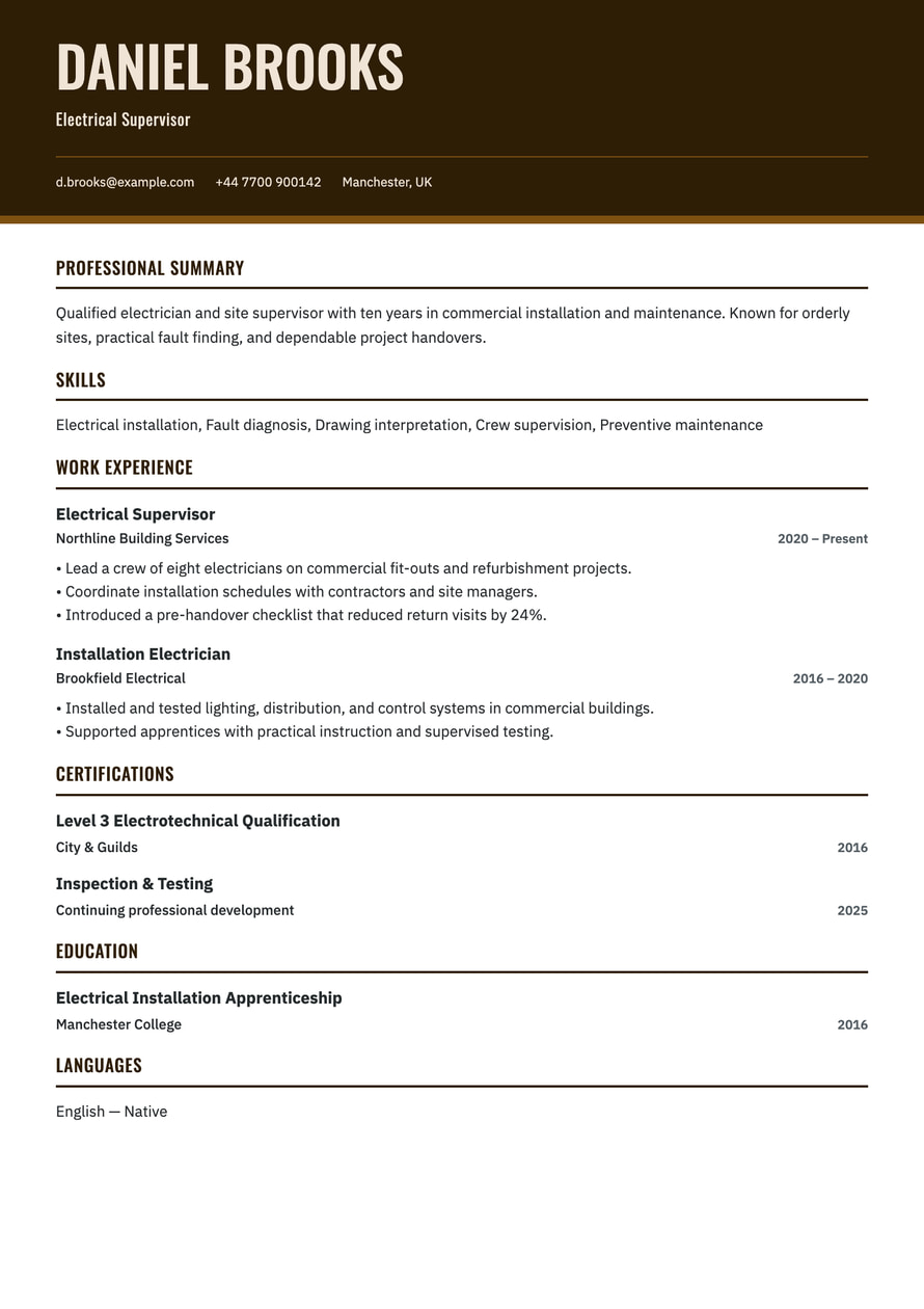 Workshop resume preview