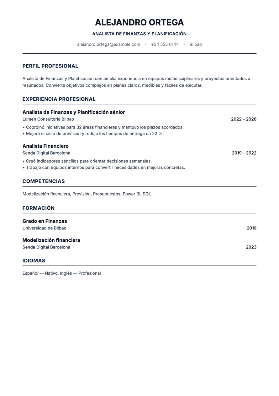 Classic ATS Corporate resume preview