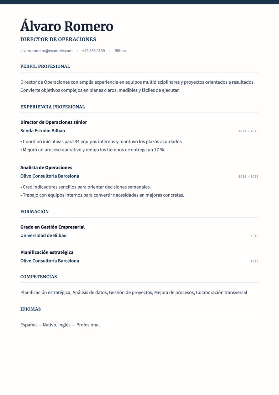 Executive Ledger resume preview