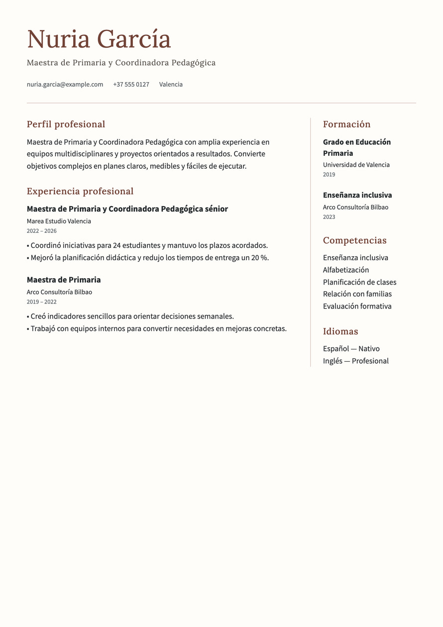 Kindred resume preview