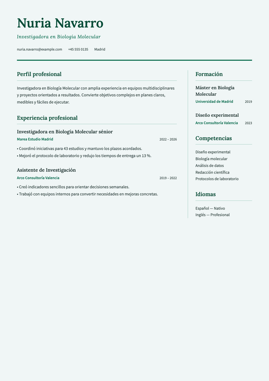 Research Academic resume preview
