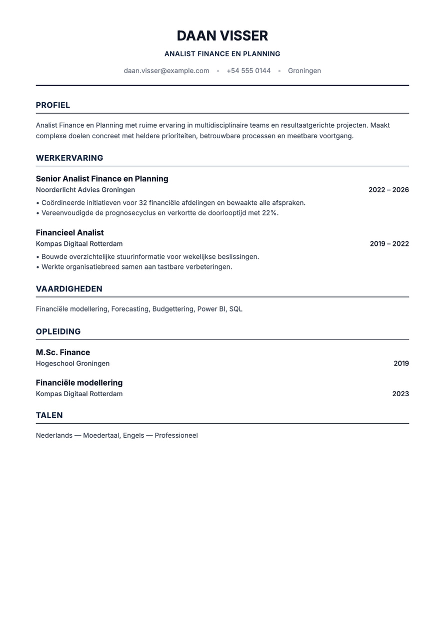 Classic ATS Corporate resume preview