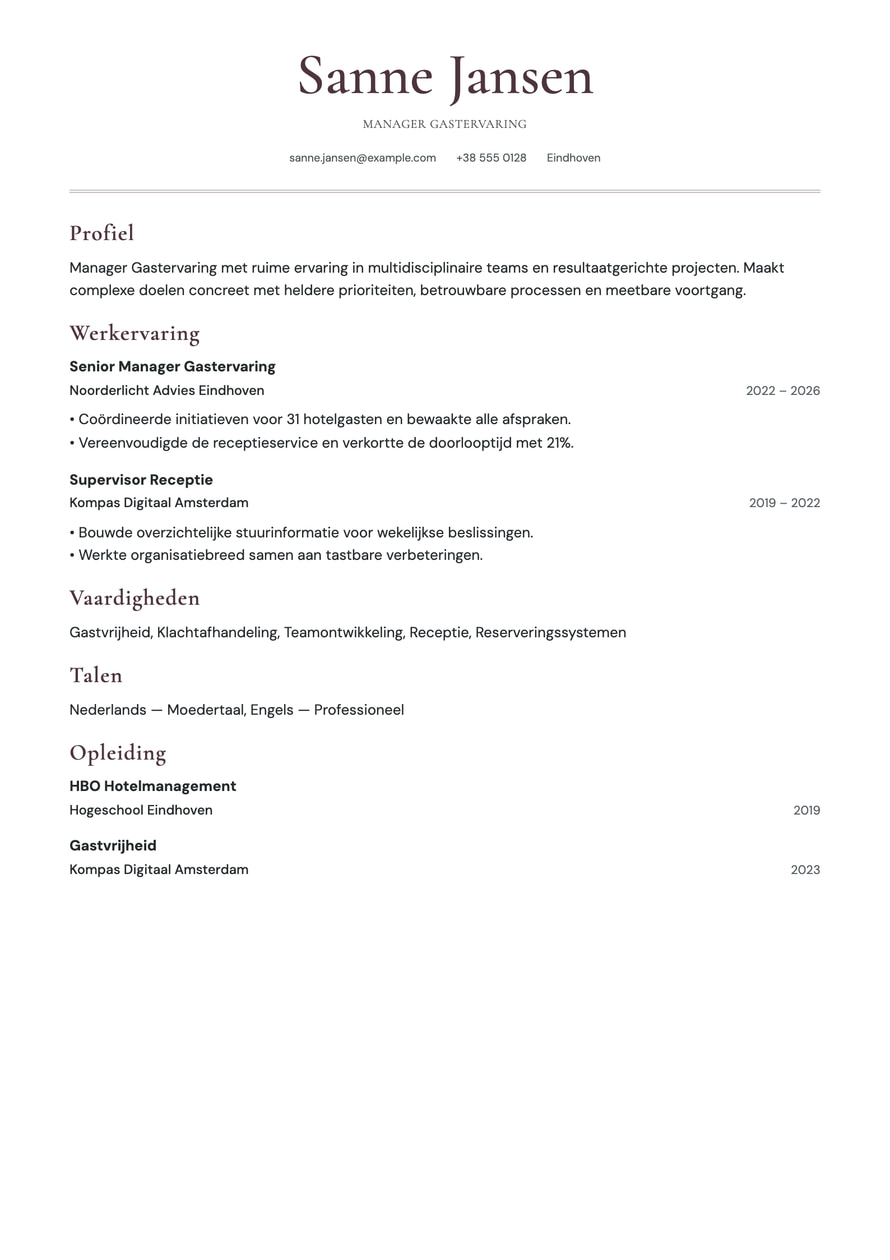 Maison resume preview