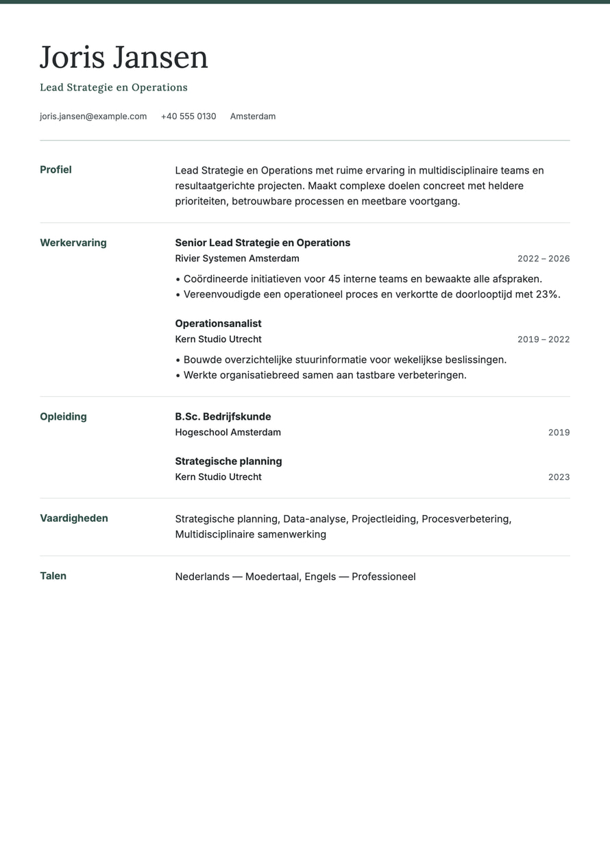 Meridian resume preview