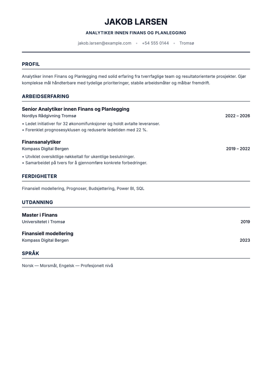Classic ATS Corporate resume preview