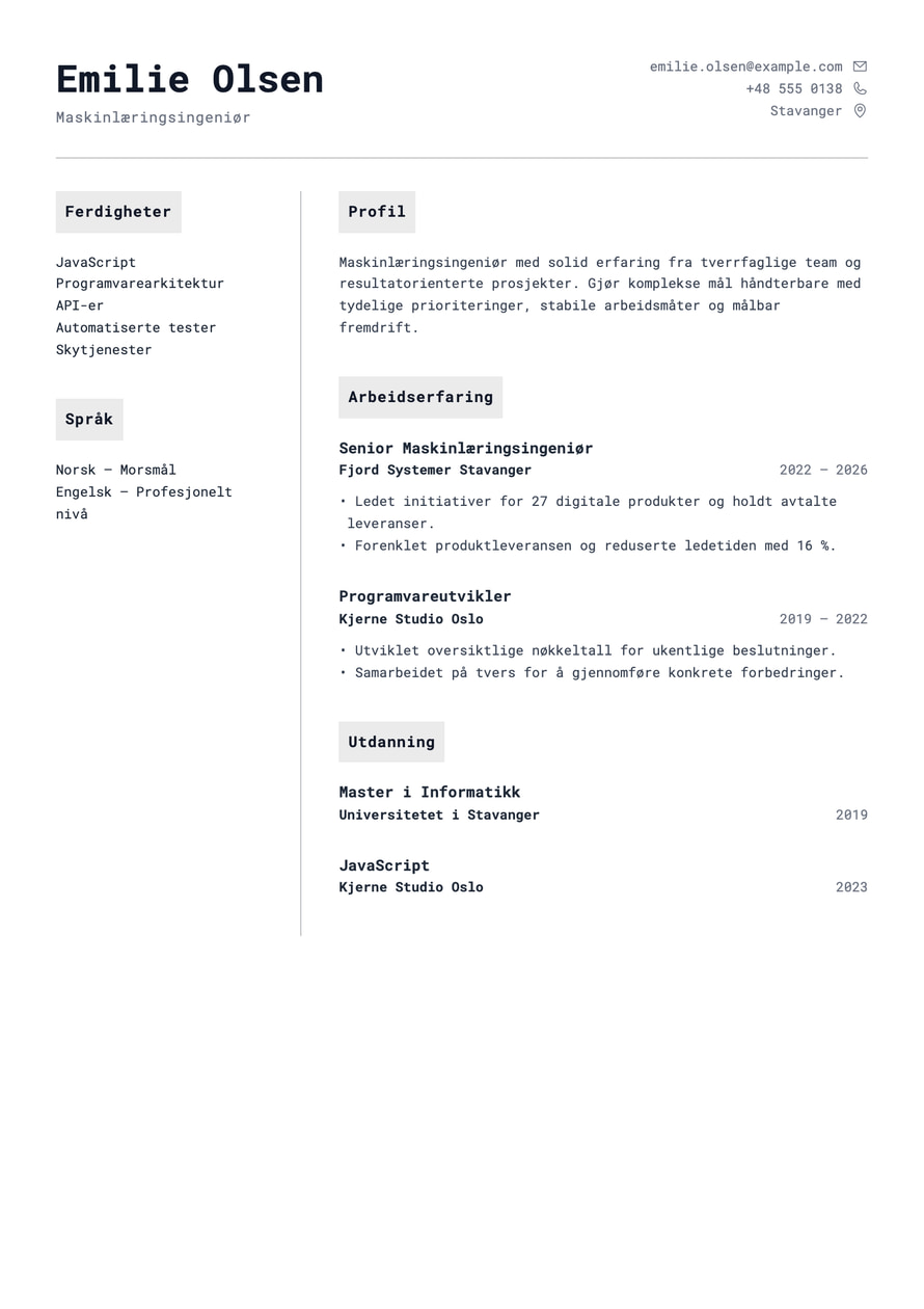 Data System Logs resume preview