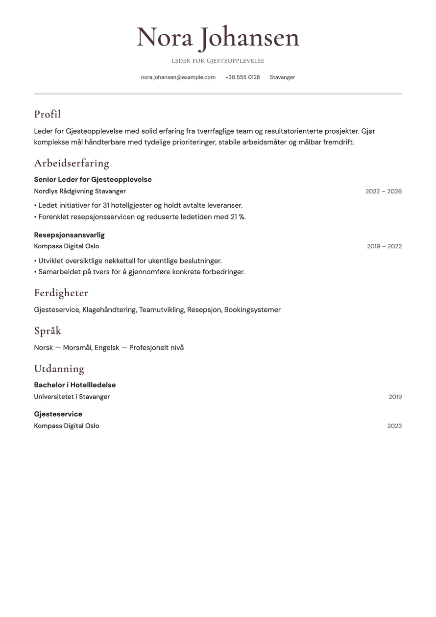 Maison resume preview