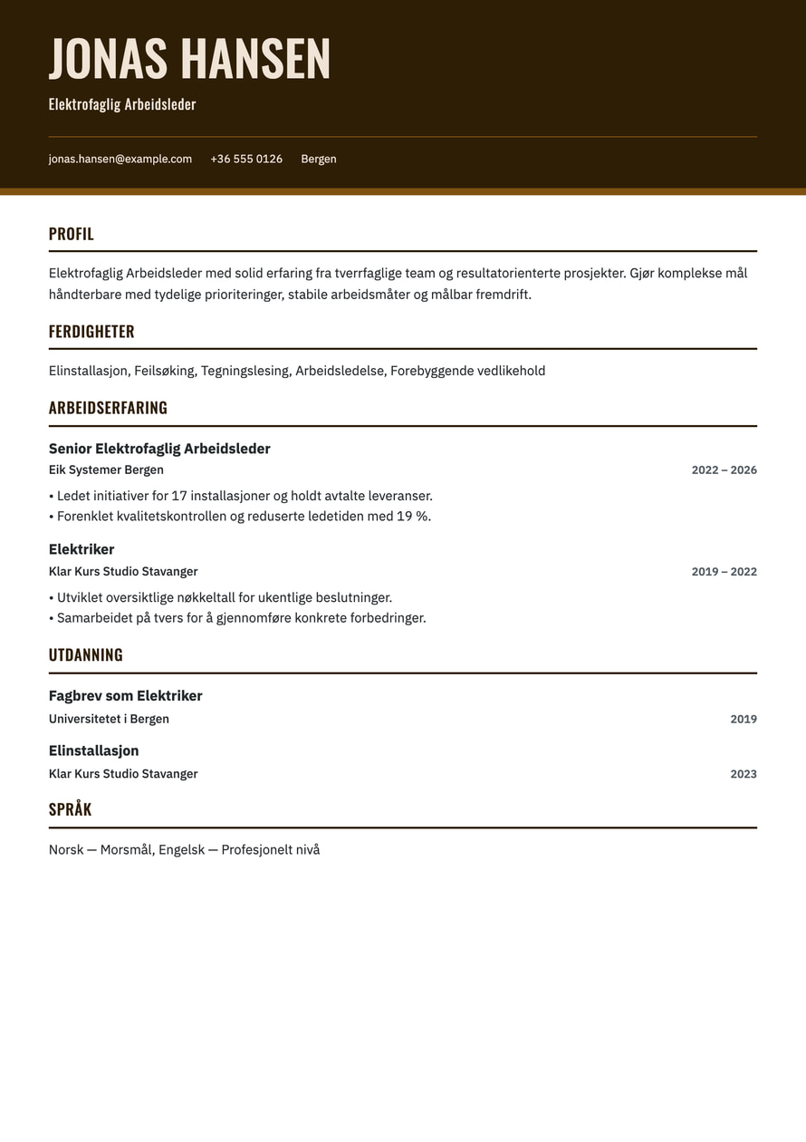 Workshop resume preview