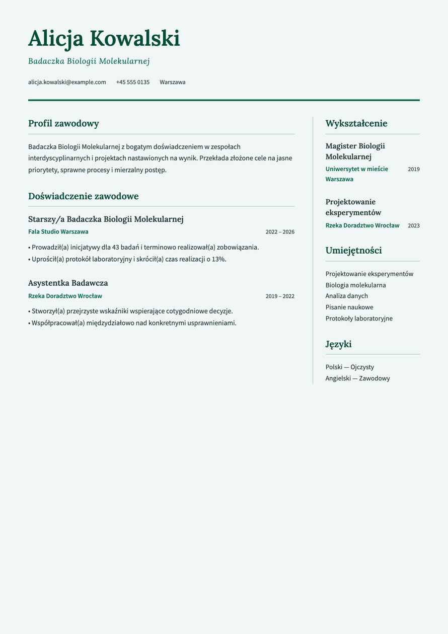 Research Academic resume preview