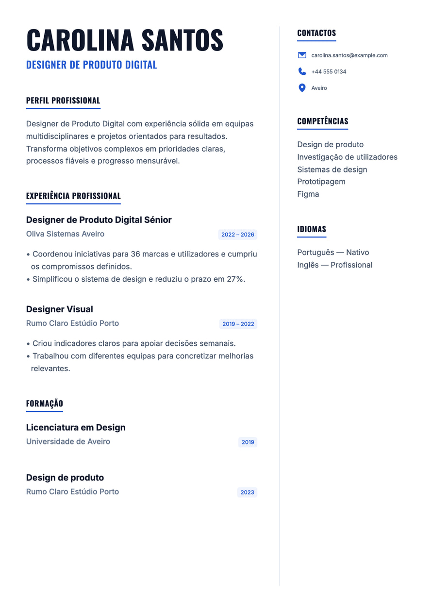Blue Founder resume preview
