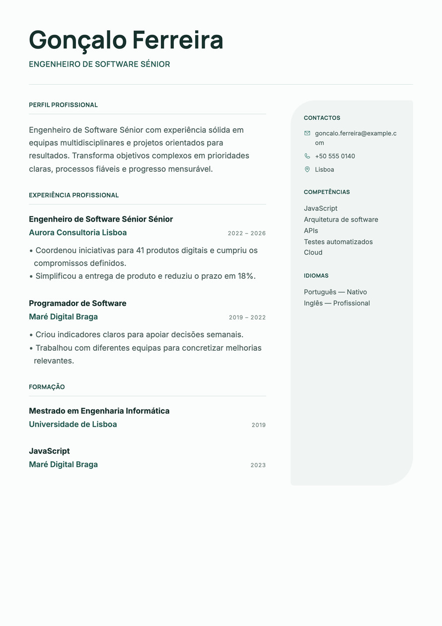 Nordic Right Rail resume preview