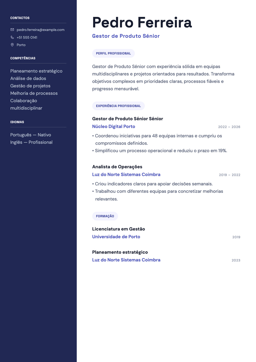 Product Strategy resume preview