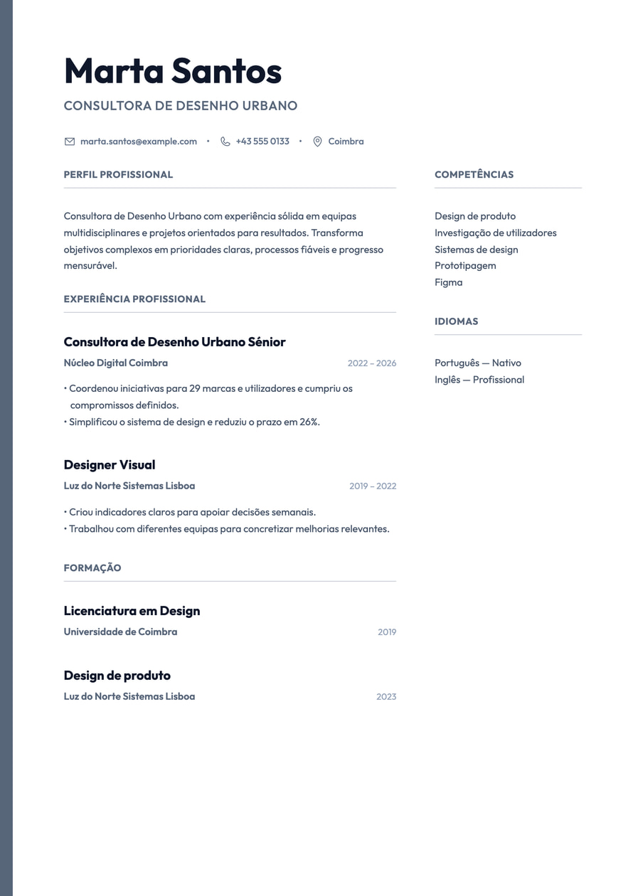 Urban Split resume preview