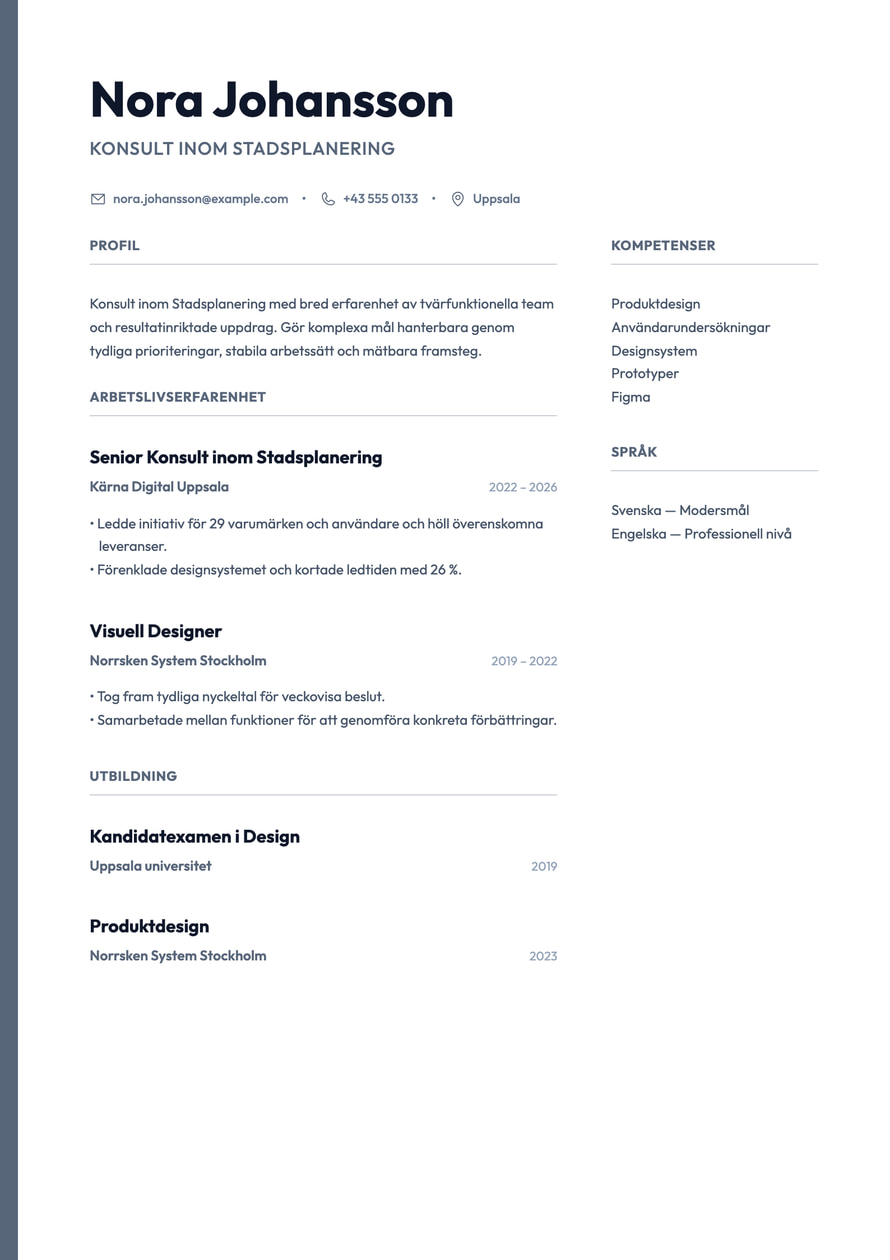 Urban Split resume preview