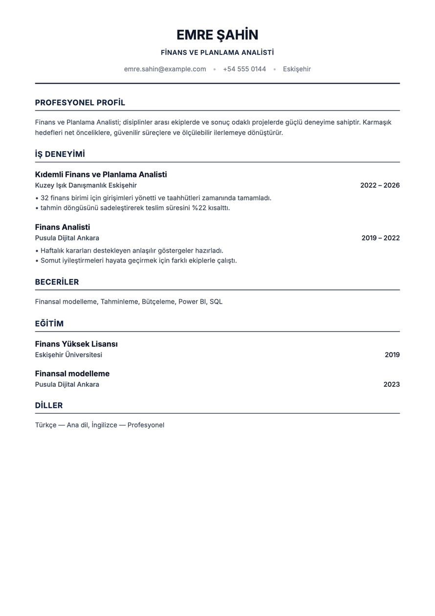 Classic ATS Corporate resume preview