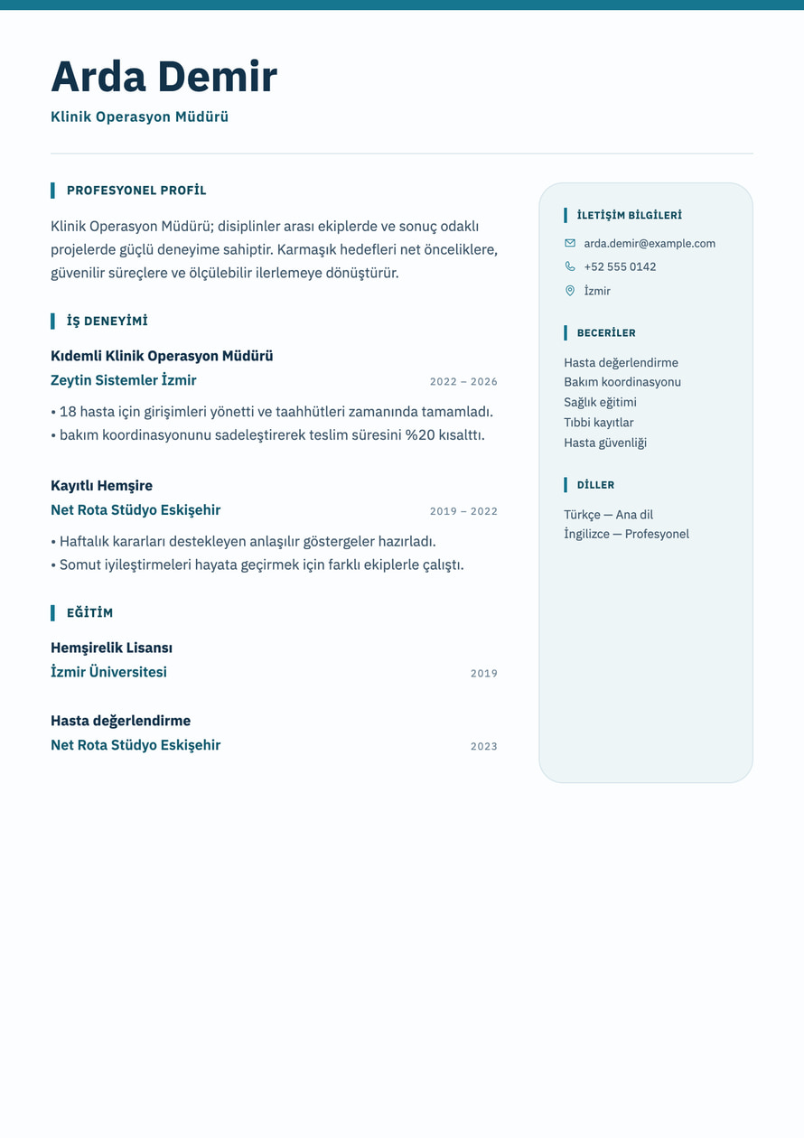 Clinical Precision resume preview