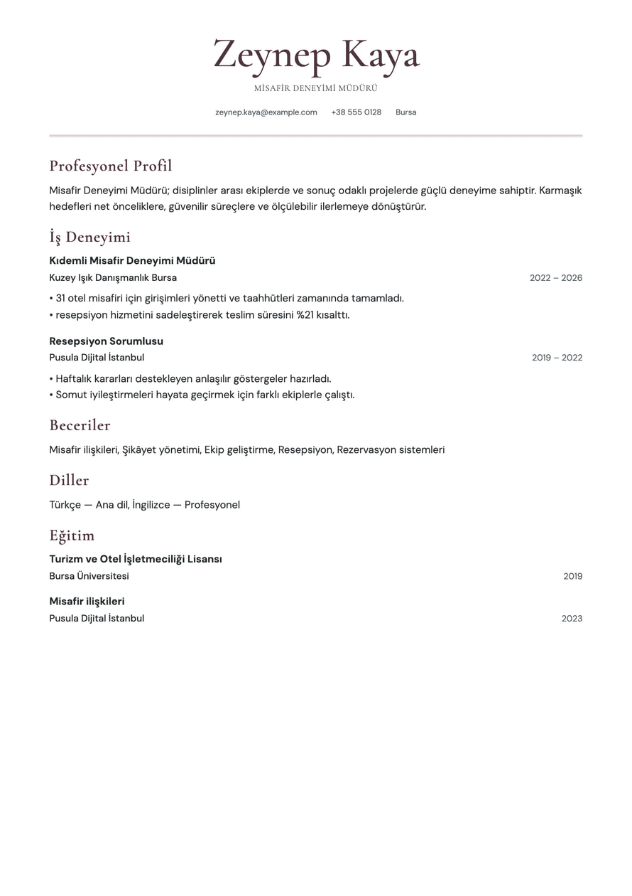 Maison resume preview